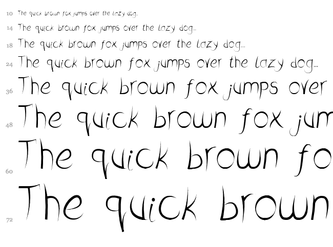 December Reaper font waterfall